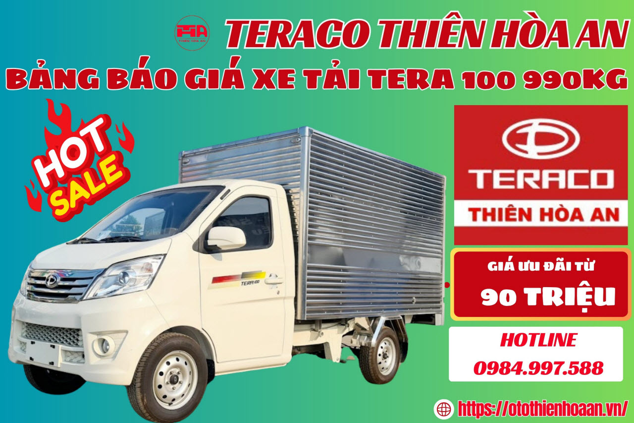 Giá xe tải Tera 100 990kg